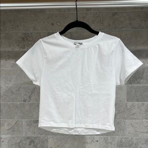 Fashion Nova White Fitted Crop T-Shirt